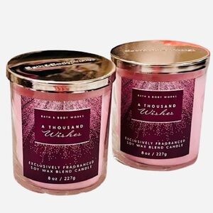 🆕- Bath & Body Works- SET OF 2- A Thousand Wishes Scented Candle